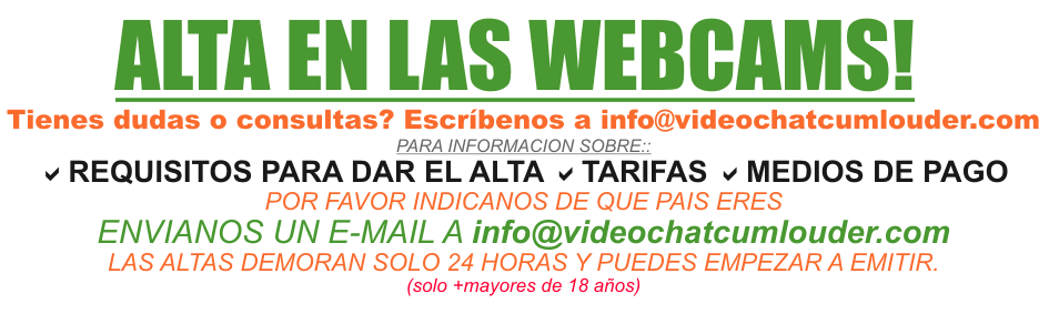 Alta en las Webcams de Cumlouder